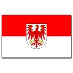 Vlajka Brandenbursko 30 x 45 cm na tyčke
