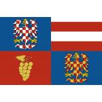 Samolepka vlajka krajská Juhomoravský kraj (ČR) 10,5x14,8 cm 1 ks