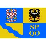 Samolepka vlajka krajská Olomoucký kraj (ČR) 10,5x14,8 cm 1 ks