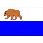Samolepka vlajka město Beroun (ČR) 10,5x14,8 cm 1 ks