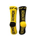 Ponožky Bennon Bennonky Danger Zone - černé-žluté