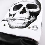 Taška kožená Yakuza Premium Skull - čierna-biela