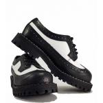 Topánky Steel Alcapone 4-dierkové - čierne-biele