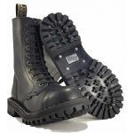 Topánky Steel 10-dierkové z umelej kože - čierne