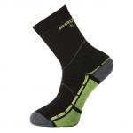 Turistické ponožky s bambusom Progress Trail - čierne-zelené