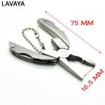 Multifunkční klíčenka Lavaya - stříbrná