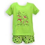 Detské pyžamo s krátkym rukávom Londog Cats - zelené