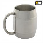 Hrnček M-Tac Beer Thermo Mug 450 ml - strieborný