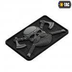 Nášivka M-Tac Bearded Skull 3D - šedá