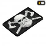 Nášivka M-Tac Bearded Skull 3D - biela