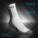 Polofroté ponožky s aktivním stříbrem vysoké Gultio - bílé-šedé