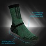 Termo ponožky s aktivním stříbrem Gultio Ultra Thermic - olivové