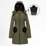 Kabát na nosenie detí Liliputi 4in1 Mama Coat - olivový