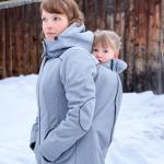 Kabát na nošení dětí Liliputi 4in1 Mama Coat - světle šedý