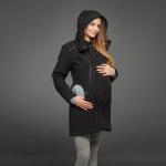 Kabát na nosenie detí Liliputi 4in1 Mama Coat - čierny-biely
