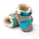 Kožené zimné topánočky Liliputi Soft Soled Arctic Turquoise
