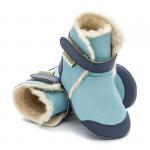 Kožené zimní botičky Liliputi Soft Soled Eskimo Blue