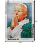 Diamantové malování 5D Jan Pavel II. - barevné
