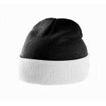 Dvoubarevná pletená čepice K-Up 31 - černá-bílá
