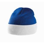 Dvoubarevná pletená čepice K-Up 31 - modrá-bílá