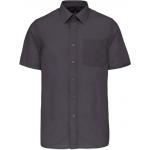 Pánska košeľa s krátkym rukávom Kariban ACE - tmavo sivá