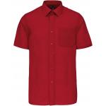 Pánská košile s krátkým rukávem Kariban ACE - červená