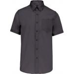 Pánska košeľa s krátkym rukávom Kariban Premium - tmavo sivá