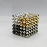 NeoCube magnetické kuličky 3mm 216 ks - zlaté-stříbrné-černé-šedé