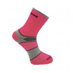 Cyklistické ponožky Progress Cycling High Sox - ružové-sivé