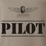 Tričko Antonio letecké PILOT - sivé