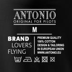 Tričko Antonio letecké PILOT - čierne