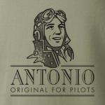 Tričko Antonio s lietadlom MH.1521 BROUSSARD - olivové