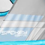 Samorozkládací outdoorový paravan Spokey Stratus - šedý-modrý