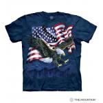 Tričko unisex The Mountain Eagle Talon Flag - modré