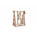 3D dřevěné puzzle EWA Sportovec - hnědé