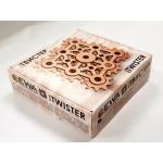 3D dřevěné puzzle EWA Twister Spinner Cube - hnědé