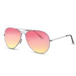 Slnečné okuliare Solo Aviator Classic - ružové-žlté