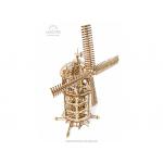 3D mechanické puzzle Ugears Větrný mlýn 585 ks - hnědé
