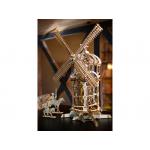 3D mechanické puzzle Ugears Veterný mlyn 585 ks - hnedé