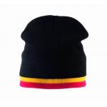 Čepice pletená K-Up Beanie Contrast - černá-žlutá-červená