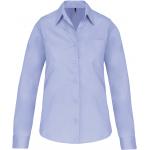 Košeľa dámska s dlhým rukávom Kariban Poplin - svetlo modrá