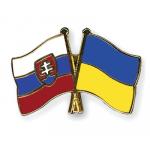 Odznak (pins) 22mm vlajka Slovensko + Ukrajina