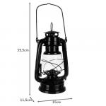 Petrolejová lampa Iso Trade 35 cm - čierna