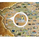 Stieracia mapa Českej republiky - farebná