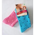 Ponožky dámské Ellasun Thermo 1. typ 2 páry (růžové, modré)