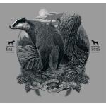 Tričko poľovnícke Bad Badger Jazvec - sivé