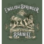 Tričko poľovnícke Bad Badger Anglický špringeršpaniel - olivové