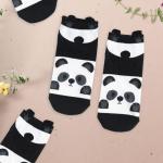 Členkové ponožky Panda - čierne-biele
