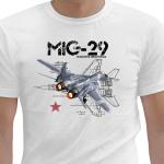 Tričko Striker Mikojan-Gurevič MIG 29 - biele