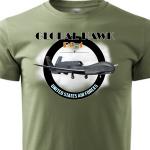 Tričko Striker Lietadlo Global Hawk RQ-4 - olivové